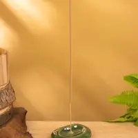 Подставка под благовония "Галька" керамика, цв. зелёный, 7х5х1 см