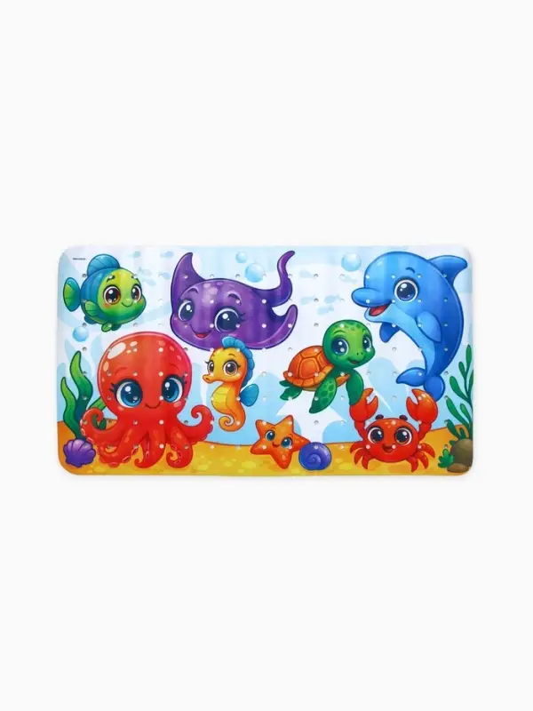Коврик для ванной противоскользящий, на присосках &laquo;Морской мир&raquo;, детский, 40&times;70 см