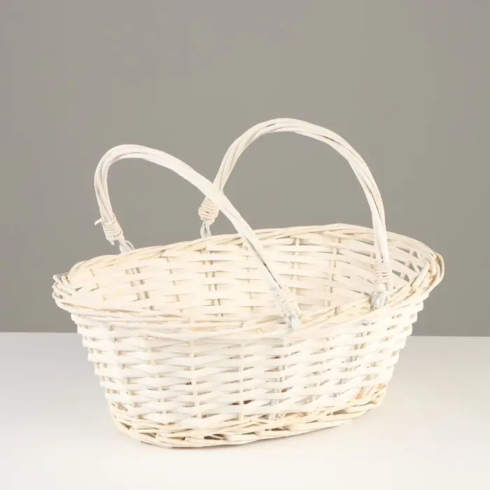 Корзинка с подвижными ручками, 32 х 25 х 13 см, ива