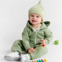 Костюм: толстовка и брюки Крошка Я Dino, рост 74-80, зеленый