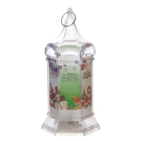 Ночник "Новый год" LED от батареек 3хLR41 прозрачный 6х6х15 см RISALUX Ночник "Новый год" LED от батареек 3хLR41 прозрачный 6х6х15 см RISALUX