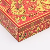 Коробка картонная без окна &laquo;Роспись&raquo;, 21&times;15&times;7 см