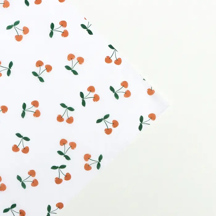 Бумага упаковочная тишью, &laquo;Вишня&raquo;, 50 см &times; 70 см 17 грамм