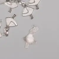 Металлический элемент, декоративная подвеска &laquo;Арт Узор. Алиса&raquo;, серебро, 3.2&times;2 см