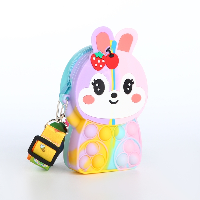 Сумка детская для девочки на молнии, &laquo;Выбражулька&raquo;, pop it, цвет разноцветный