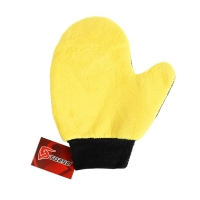 Варежка для мытья автомобиля TORSO, 20&times;24 см, двухсторонняя, серо-желтая