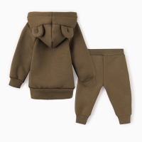 Костюм (толстовка и брюки) Крошка Я, BASIC LINE, рост 68-74 см, цвет кофейный