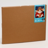 Картина по номерам на холсте с подрамником "Кот с ангелами" 40*50 см