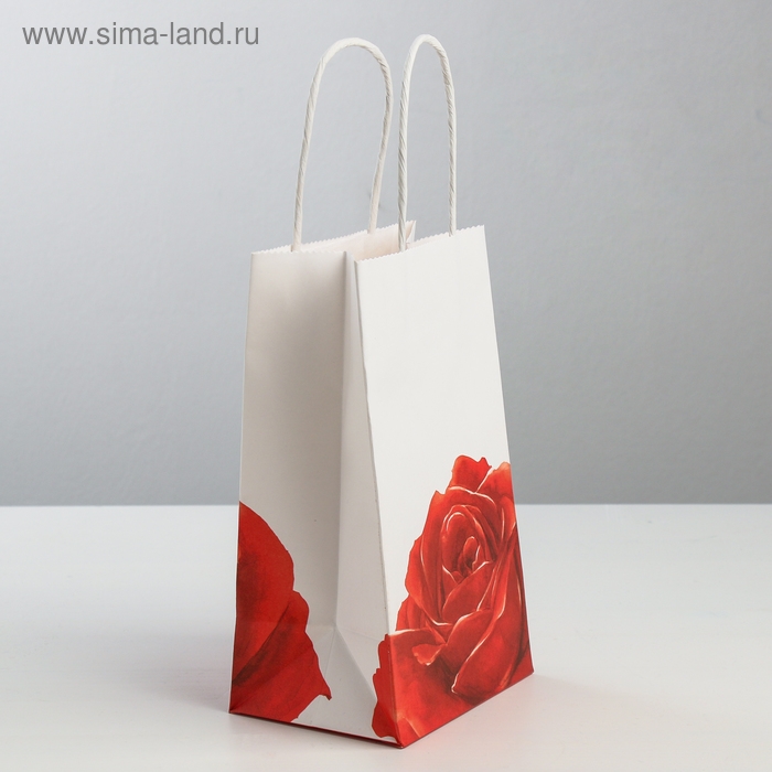 Пакет подарочный крафт, упаковка, &laquo;С Любовью&raquo;, 12 х 21 х 9 см