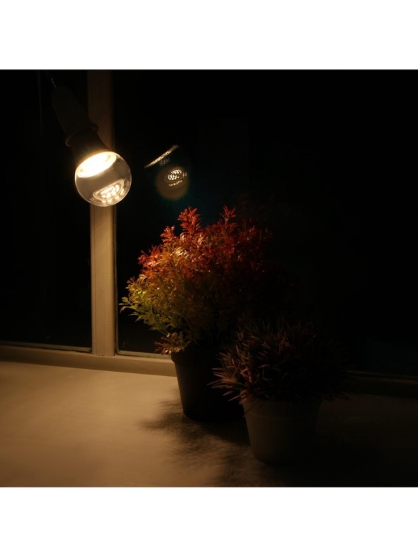 Фитолампа для растений Luazon, светодиодная, А60, E27, 9 Вт, IP44, 220 В, 270&deg;, полноспектральная