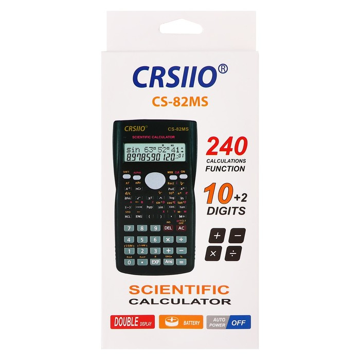 Калькулятор инженерный с крышкой чехлом 10 - разрядный KK - 82MS, двухстрочный Калькулятор инженерный с крышкой чехлом 10 - разрядный KK - 82MS, двухстрочный