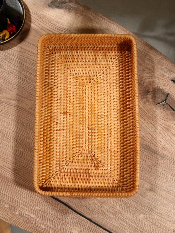 Поднос, 36х23х5 см, ротанг