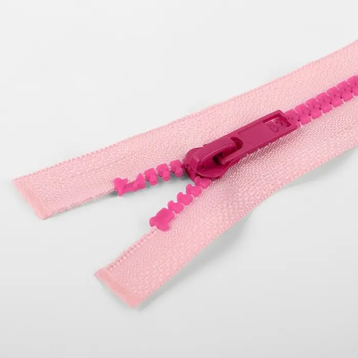 Молния &laquo;Трактор&raquo;, №5, разъёмная, замок автомат, 50 см, розовая