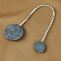 Подхват для штор &laquo;Вязаный круг&raquo;, на пружине, d = 6/3,5 см, 23,5 см, цвет тёмно-серый