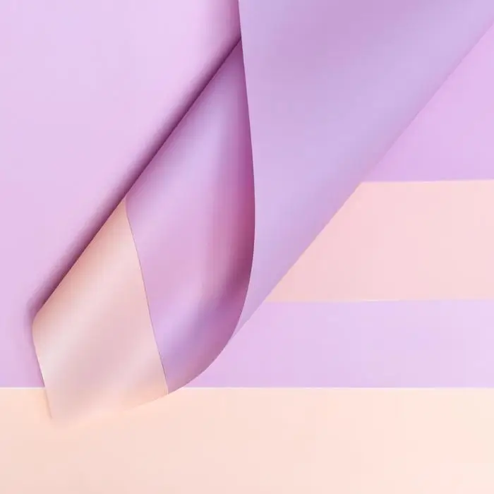 Пленка матовая для цветов и флористики, 58&times;58 см, пудра+сиреневый