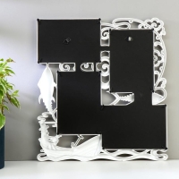 Фоторамка пластик на 4 фото 10х15 см "Рыбалка" белая 37х34х2 см