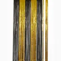 Занавес для фотозоны 1х2 м., черно-золотой