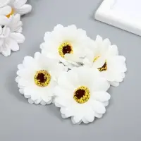 Бутон на ножке для декорирования &laquo;Хризантема-ромашка&raquo;, d=5 см, белый