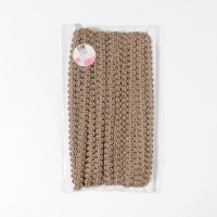 Тесьма декоративная «Шанель», 12 мм, 10 ± 1 м, цвет кофейный Тесьма декоративная «Шанель», 12 мм, 10 ± 1 м, цвет кофейный