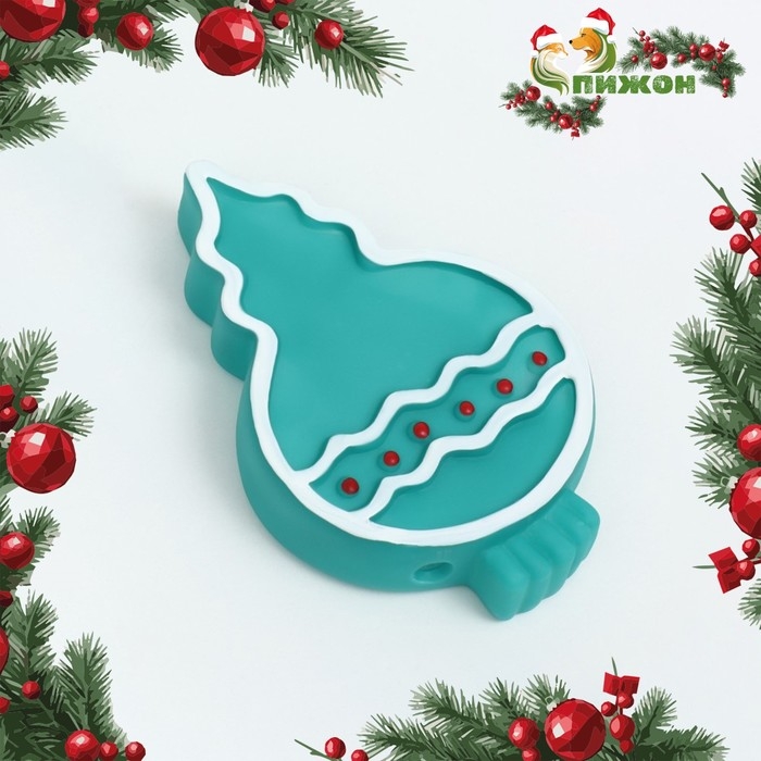 Игрушка пищащая Игрушка пищащая "Новогодняя ёлка" для собак, 13 х 8,5 х 2,4