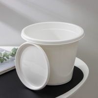 Горшок для цветов с поддоном &laquo;Эконом&raquo;, 3 л, пластиковый, цвет белый