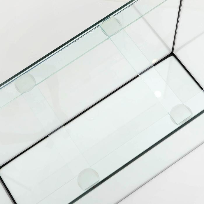 Аквариум прямоугольный Атолл с крышкой, 110 литров, 75,5 х 33 х 45/51 см, чёрный