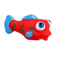Набор резиновых игрушек для ванны &laquo;Рыбки лупоглазики&raquo;, 12 см, с пищалкой, 6 шт, Крошка Я