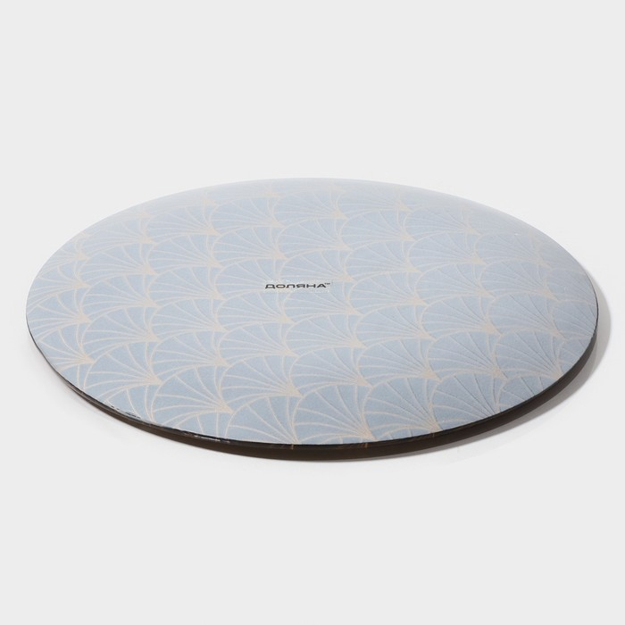 Набор тарелок стеклянных Доляна &laquo;Золотое перо&raquo;, 19 предметов: 6 десертных тарелок, 6 обеденных тарелок, 6 мисок, салатник