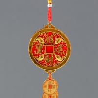 Подвеска пластик, текстиль "9 монет" 1,8х7х36 см Подвеска пластик, текстиль "9 монет" 1,8х7х36 см