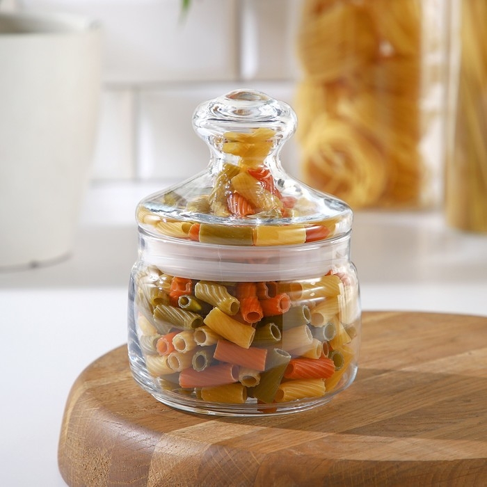 Банка для сыпучих продуктов Paşabah&ccedil;e Cesni, 420 мл, стекло, прозрачная