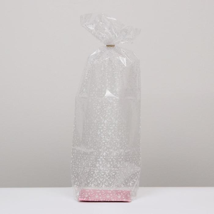 Пакет "Подарочный", с жестким дном, МИКС, 14 х 14 х 45 см