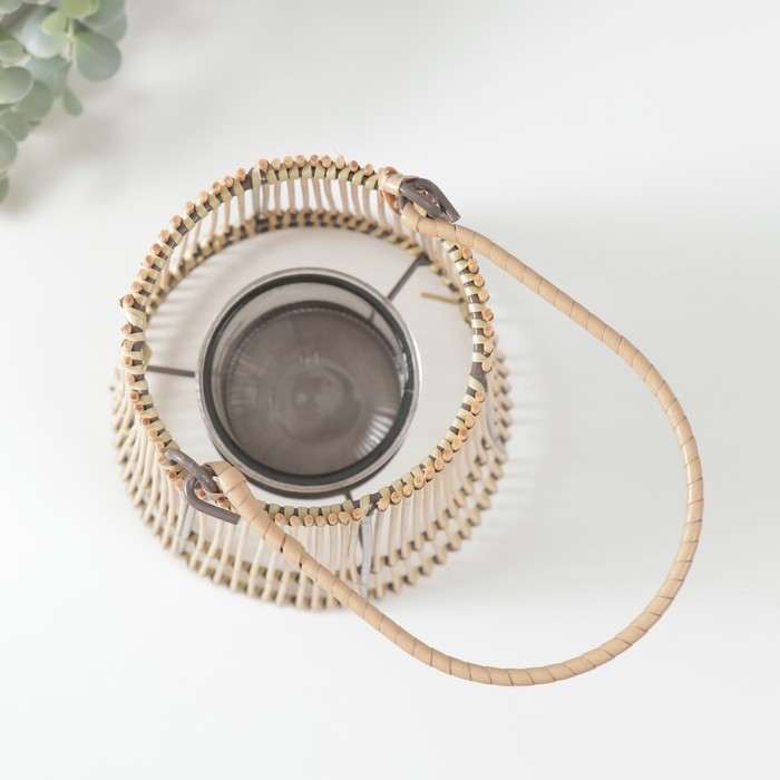 Настольная лампа "Асура" Е27 15Вт голубой 16х16х51 см RISALUX