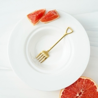 Вилка десертная из нержавеющей стали Magistro &laquo;Грабли&raquo;, длина 12 см, цвет золотой