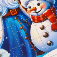 Пазл для детей магнитный деревянный &laquo;Новый год! Дед Мороз&raquo;, 21 х 15 см