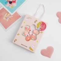 Набор детский &laquo;Выбражулька&raquo; 5 предметов: кулон, 4 кольца, фантазия, форма МИКС, цвет розовый