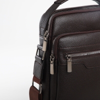 Сумка мужская через плечо TEXTURA, 3 наружных кармана, цвет коричневый Сумка мужская через плечо TEXTURA, 3 наружных кармана, цвет коричневый