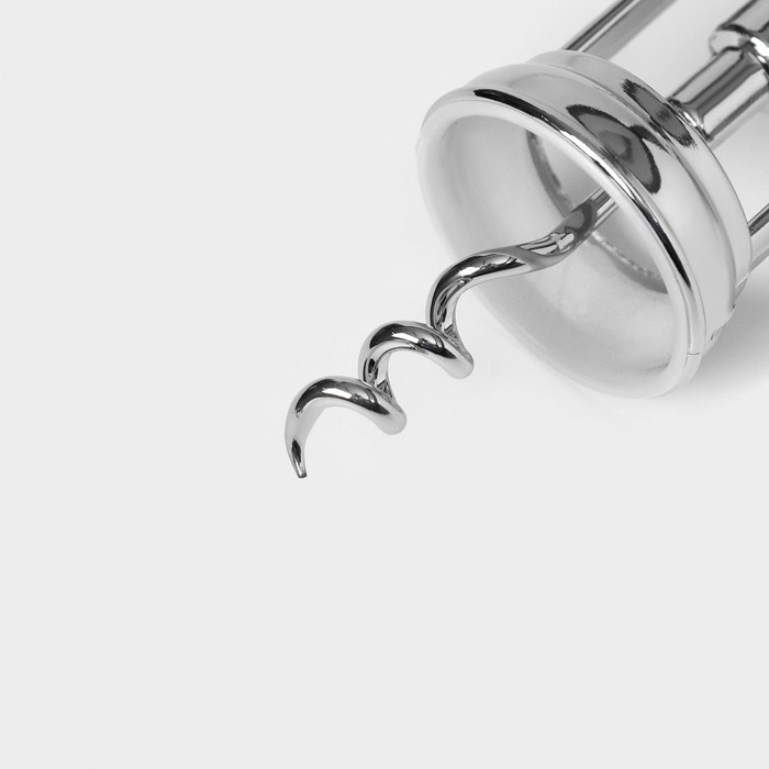 Штопор Доляна «Мастер», 16 см, цвет серебряный Штопор Доляна «Мастер», 16 см, цвет серебряный