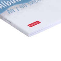 Альбом для рисования А4, 40 листов, на скрепке, "Лягушонок Ден", обложка мелованный картон, матовая ламинация, тиснение, блок 100 г/м&sup2;, МИКС