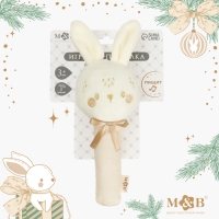 Игрушка - пищалка &laquo;Новогодний зайка&raquo;, цвет бежевый