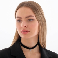 Чокер &laquo;Стразинка&raquo; ромб, цвет белый в серебре, 33 см