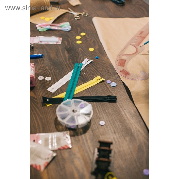 Набор молний &laquo;Спираль&raquo;, №3, неразъёмные, 20 см, 6 шт, цвет разноцветный