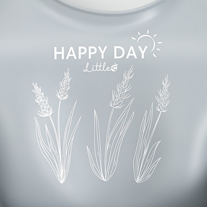 Нагрудник для кормления детский, силиконовый, Mum&baby, 23х4х29, серый