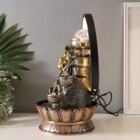 Фонтан настольный полистоун от сети, подсветка "Шива и Парвати" золото 25х20х34 см Фонтан настольный полистоун от сети, подсветка "Шива и Парвати" золото 25х20х34 см