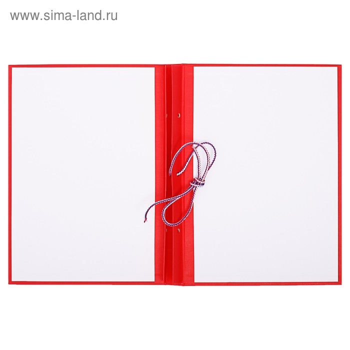 Папка "Дипломный проект" А4, бумвинил, гребешки/сутаж, без бумаги, цвет красный (вместимость до 300 листов)