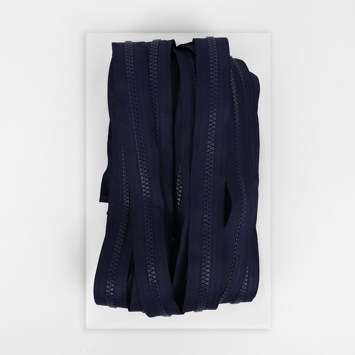 Молния &laquo;Трактор&raquo;, №8, разъёмная, 2 замка, замки автомат, 100 см, цвет тёмно-синий, цена за 1 штуку