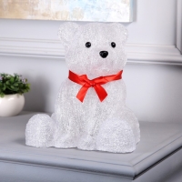 Светодиодная фигура &laquo;Мишка&raquo; 25 &times; 26 &times; 23 см, акрил, 50 LED, батарейки АА &times; 2 (не в комплекте), свечение белое