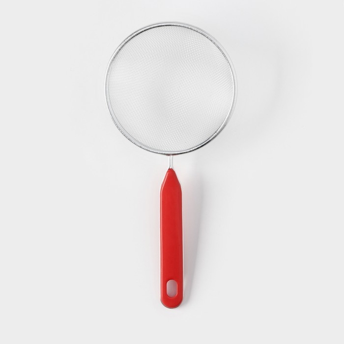 Сито для просеивания Доляна &laquo;Хозяюшка&raquo;, d=12 см, цвет красный