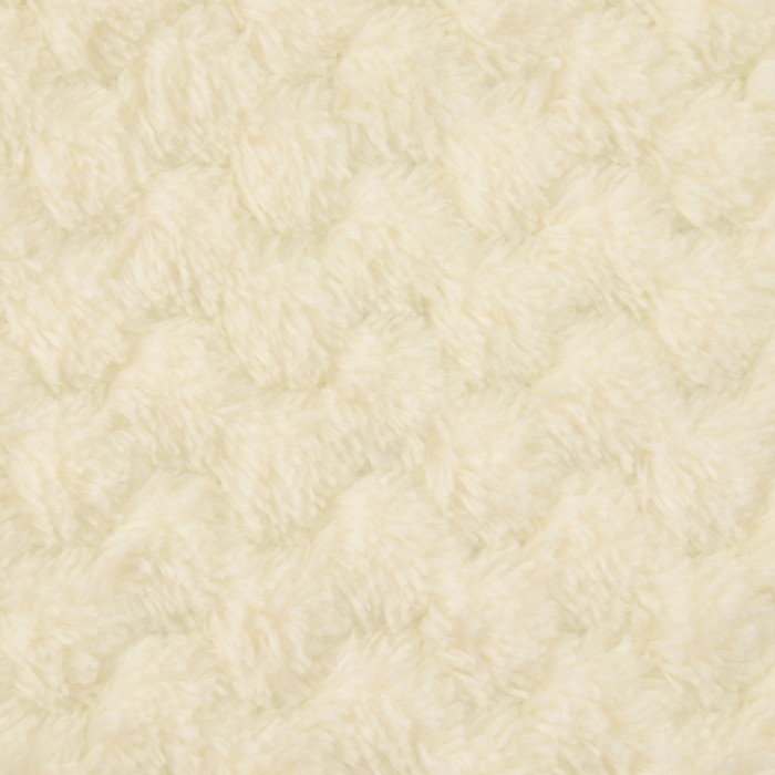Лоскут плюш &laquo;Соты&raquo;, 50 &times; 50 см, 220 г/м, цвет молочный №1