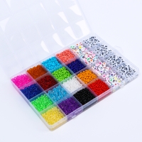 Набор для создания украшений, набор 24 цвета,1 шт. &mdash; 3 мм, 400 букв, леска, фурнитура, ножницы