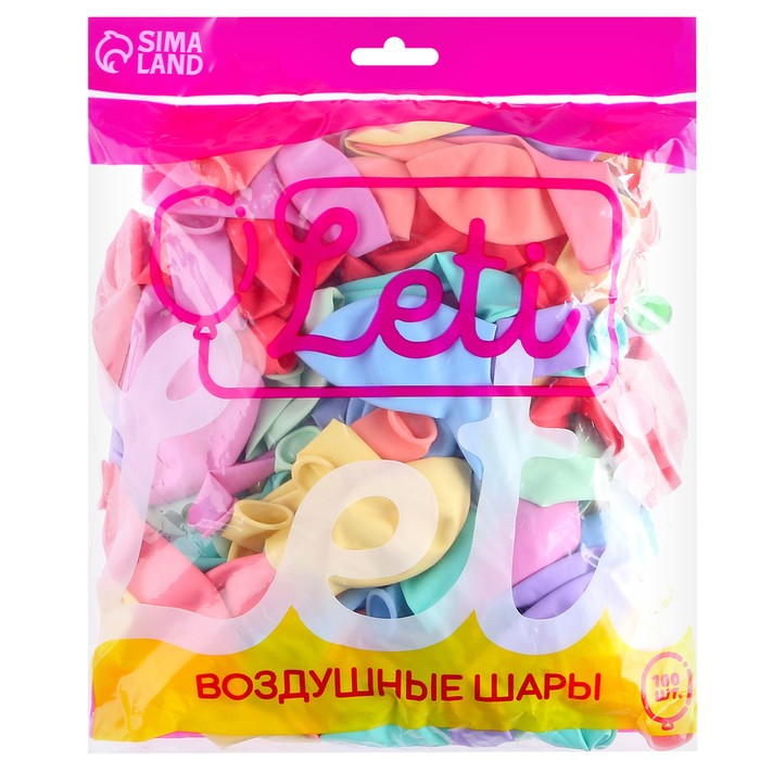 Шар латексный 12" &laquo;Макарун&raquo;, набор 100 шт., цвета МИКС